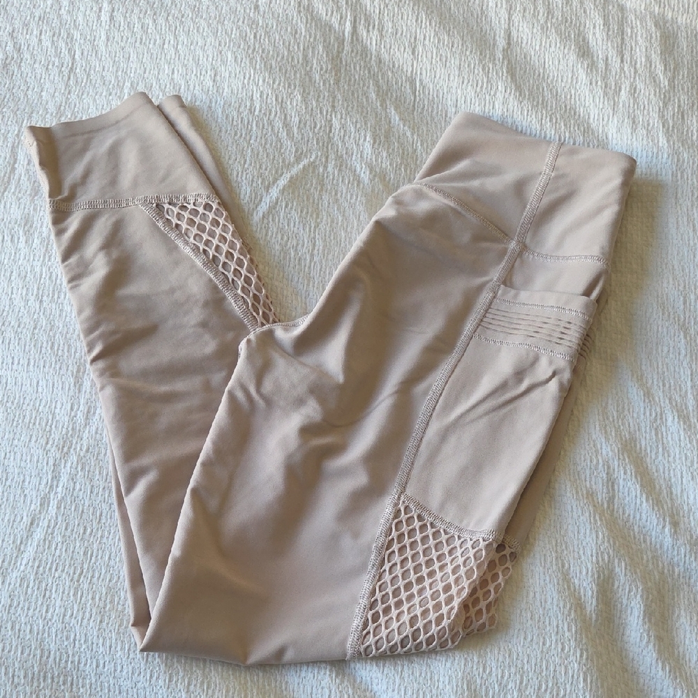 Victorias Secret Beige Mesh Leggings